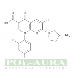 Kwas 1,8-naftyrydyno-3-karboksylowy, 7-(3-amino-1-pirolidynylo)-1-(2,4-difluorofenylo)-6-fluoro-1,4-dihydro-4-okso- [100490- 36-6]