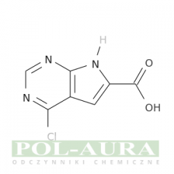 Kwas 7h-pirolo[2,3-d]pirymidyno-6-karboksylowy, 4-chloro-/ 98% [1016241-80-7]