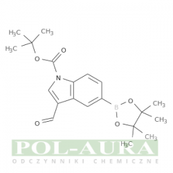 Kwas 1h-indolo-1-karboksylowy, 3-formylo-5-(4,4,5,5-tetrametylo-1,3,2-dioksaborolan-2-ylo)-, ester 1,1-dimetyloetylowy/ 98% [ 1025707-92-9]