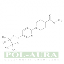 Kwas 4-piperydynokarboksylowy, 1-[5-(4,4,5,5-tetrametylo-1,3,2-dioksaborolan-2-ylo)-2-pirymidynylo]-, ester metylowy/ 95% [1160790-50- 0]