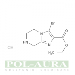 Kwas imidazo[1,2-a]pirazyno-2-karboksylowy, 3-bromo-5,6,7,8-tetrahydro-, ester etylowy, chlorowodorek (1:1)/ 97% [1170568-70-3]