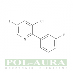 Pirydyna, 3-chloro-2-(3-fluorofenylo)-5-jodo-/ 95% [1214384-24-3]