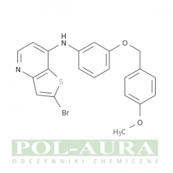 Tieno[3,2-b]pirydyno-7-amina, 2-bromo-n-[3-[(4-metoksyfenylo)metoksy]fenylo]-/ 97% [1228102-89-3]