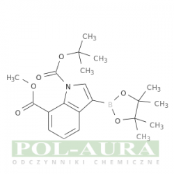 Kwas 1h-indolo-1,7-dikarboksylowy, 3-(4,4,5,5-tetrametylo-1,3,2-dioksaborolan-2-ylo)-, 1-(1,1-dimetyloetylo) 7-metyl ester/ 96% [1256360-02-7]