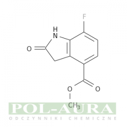 Kwas 1h-indolo-4-karboksylowy, 7-fluoro-2,3-dihydro-2-okso-, ester metylowy/ 97% [1260776-33-7]