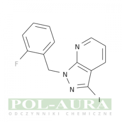 1h-pirazolo[3,4-b]pirydyna, 1-[(2-fluorofenylo)metylo]-3-jodo-/ 97% [1313738-72-5]