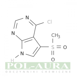 7h-pirolo[2,3-d]pirymidyna, 4-chloro-5-(metylosulfonylo)-/ 95% [1363381-40-1]