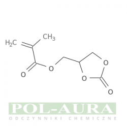 Kwas 2-propenowy, 2-metylo-, (2-okso-1,3-dioksolan-4-ylo) ester metylowy/ 95% (stabilizowany mehq) [13818-44-5]