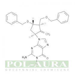 6h-puryno-6-on, 2-amino-1,9-dihydro-9-[(1s,3r,4s)-2-metyleno-4-(fenylometoksy)-3-[(fenylometoksy)metylo]cyklopentyl]- / 97% [142217-81-0]