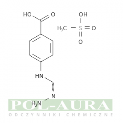 Benzoic acid, 4-[(aminoiminomethyl)amino]-, methanesulfonate (1:1)/ 95%, RG [148720-07-4]