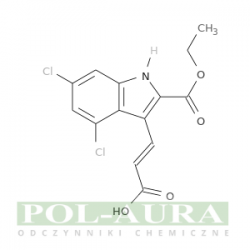 Kwas 1h-indolo-2-karboksylowy, 3-[(1e)-2-karboksyetenylo]-4,6-dichloro-, ester 2-etylowy/ 95% [159054-14-5]