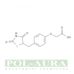 Kwas 2-(4-((2,4-dioksotiazolidyn-5-ylo)metylo)fenoksy)octowy/ 97% [179087-93-5]