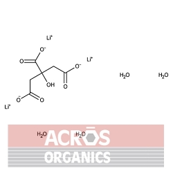 Kwas cytrynowy, tetrahydrat soli trilitu, 98%, czysty [6080-58-6]
