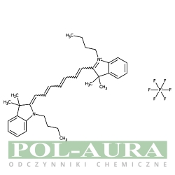 1,1'-Dibutylo-3,3,3',3'-tetrametyloindotrikarbocyjaniny heksafluorofosforan [134339-08-5]