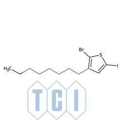 2-bromo-5-jodo-3-n-oktylotiofen (stabilizowany chipem miedzianym) 96.0% [1085181-82-3]