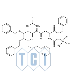 Ester benzylowy njota-(2-acetamido-3,4,6-tri-o-benzylo-2-deoksy-beta-d-glukopiranozylo)-nalfa-(tert-butoksykarbonylo)-l-asparaginy 97.0% [219968-28-2]
