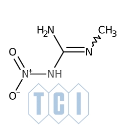 1-metylo-3-nitroguanidyna (zwilżona ok. 30% wodą) (masa jednostkowa w przeliczeniu na suchą masę) 98.0% [4245-76-5]